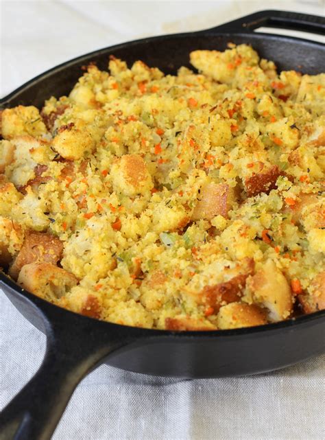 A type of bread made from cornmeal flour. Classic Cornbread Stuffing - American Heritage Cooking