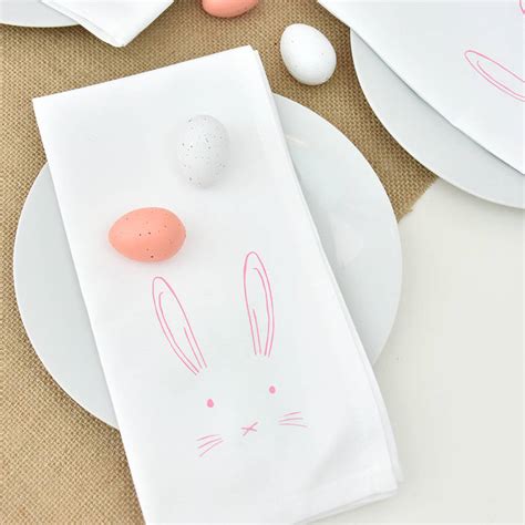 Easter Bunny Rabbit Napkin By Ellie Ellie