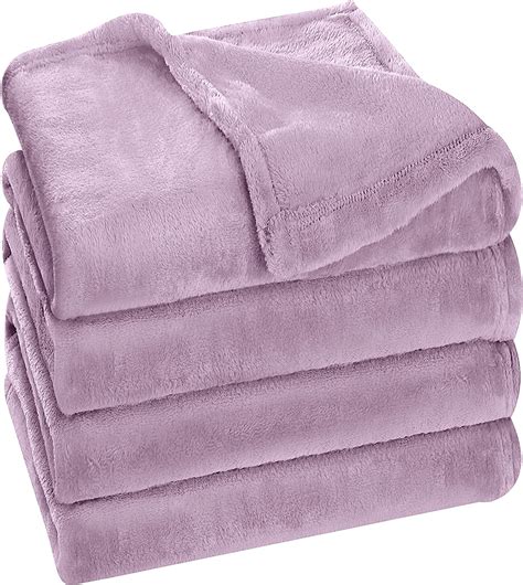 Utopia Bedding Fleece Blanket Twin Size Lilac 300gsm Luxury Fuzzy Soft Anti Static