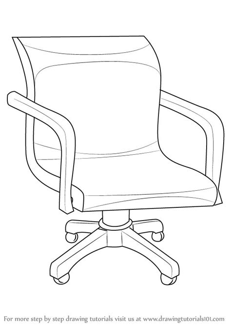 Learn How To Draw An Office Chair Furniture Step By Step Drawing