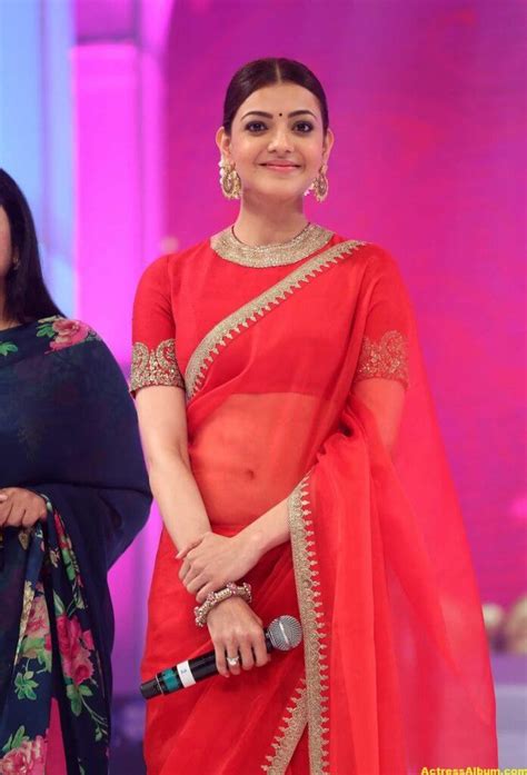 Kajal Agarwal Hot Photos In Red Saree Actress Album