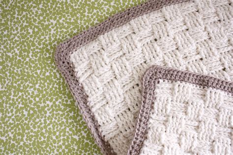 Nesting Basket Weave Crochet Baby Blanket