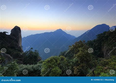 The Sanqingshan Mountain Sunrise Adobe Rgb Stock Photo Image Of Hike