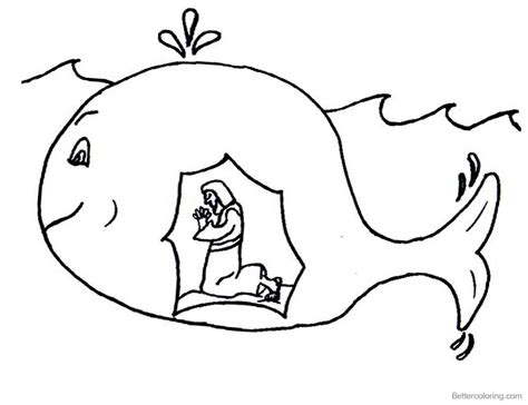 Funny Jonah And The Whale Coloring Pages Free Printable
