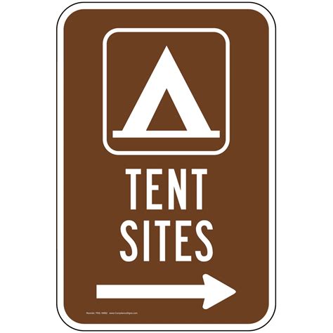 Tent Sites Right Arrow Sign Pke 16892 Parks Camping