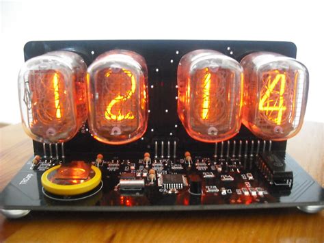 Nixie Tube Clock With In 12 Tube Led Rgb Backlight Black Pcb Etsy