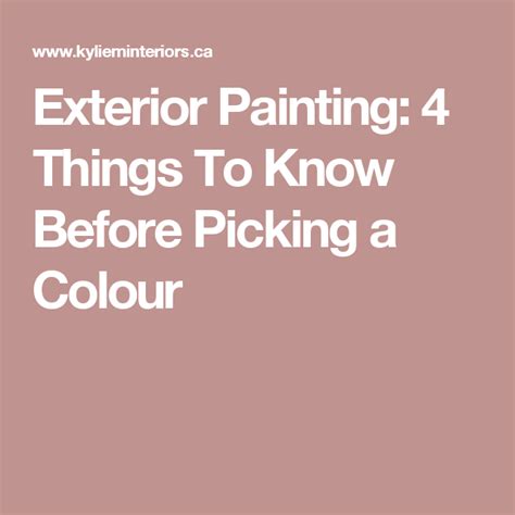 Exterior Painting 4 Tips To Read Before Picking A Paint Colour Kylie
