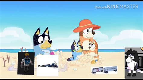 We Played At The Beach With Bluey And Bingo Youtube