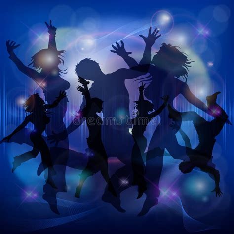 Dancer Figures Poster Vector Illustration Stock Vector Illustration