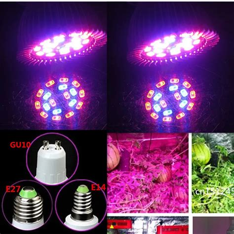 NEW LED E27 20 W Plant Grow Light SMD 18 LED Chips 12 Red 6 Blue