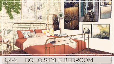 Boho Style Bedroom Download Tour Cc Creators The Sims 4 Dinha