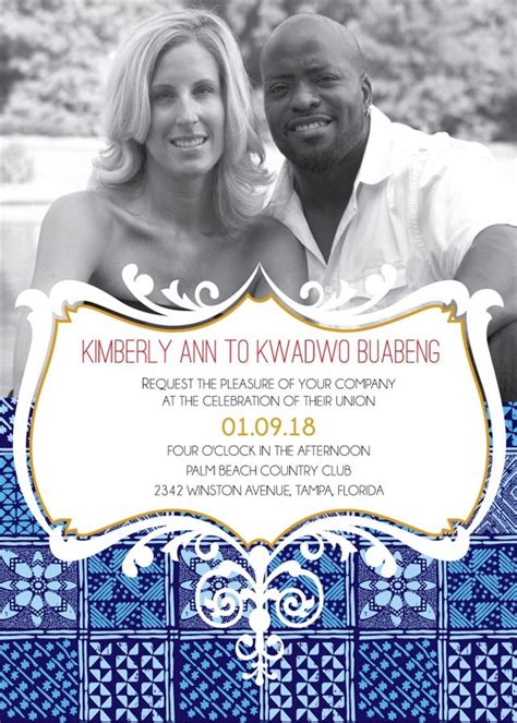Printable African Wedding Invitation Card Invitation Card Sample