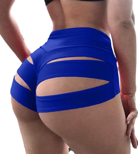 sherrylily women cut out yoga shorts scrunch booty pants high waist gym workout active butt