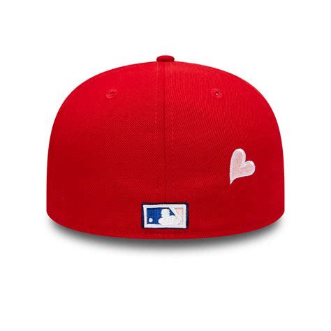 Official New Era Toronto Blue Jays Mlb Heart Scarlet 59fifty Fitted Cap