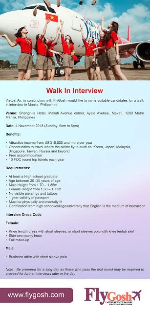 Check spelling or type a new query. Fly Gosh: VietJet Air Cabin Crew Recruitment - Walk in ...