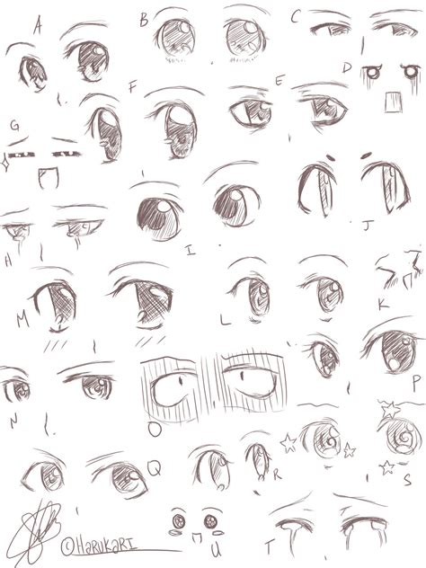 How To Draw Anime Happy Eyes Happy Eyes Drawing At