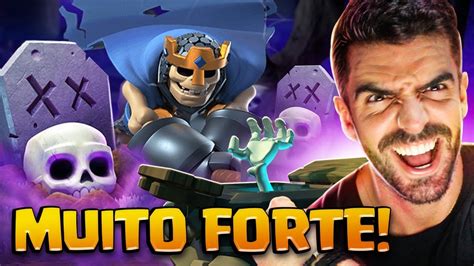 USEI O MELHOR COMBO DE REI ESQUELETO COM CEMITÉRIO DO CLASH ROYALE