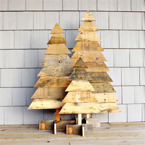 Christmas Rustic Wooden Christmas Trees Tree Diy Stand