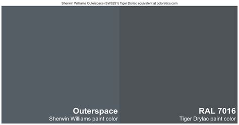 Sherwin Williams Outerspace Tiger Drylac Equivalent RAL 7016