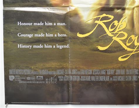 He suffers a heartbreak when she leaves him. Rob Roy - Original Cinema Movie Poster From pastposters ...
