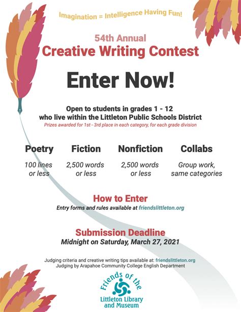 54th Annual Friends Creative Writing Contest Students Write On