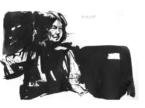 The drawings were done on a2 sheets and for most of them we got five minutes and for. sumi ink drawing of Mitsuko | Life art, Sumi ink, Art