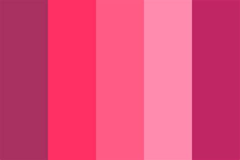 Five Shades Of Pink Color Palette