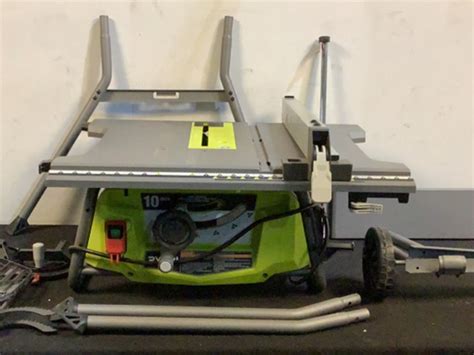 Ryobi 10 Table Saw With Rolling Stand Rts23 Lot 922 September