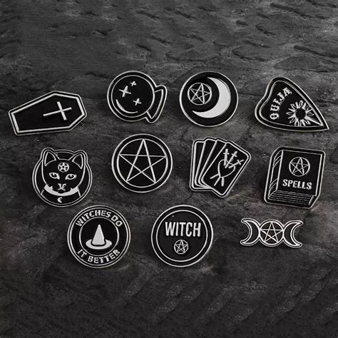 Gothic Symbol Witchcraft Punk Enamel Lapel Pins Goth Etsy