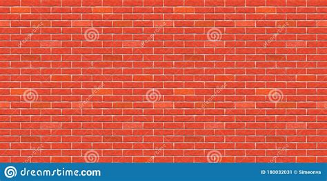 Brick Wall Red Seamless Texture Pattern Background Stock Vector