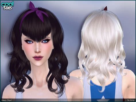 The Sims Resource Aikea Hair By Anto Sims 4 Hairs