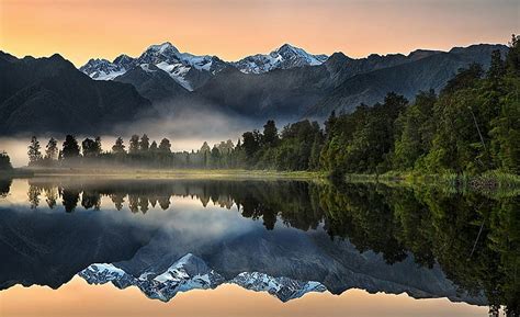 Hd Wallpaper Nature Landscape Lake Reflection Sunrise Mountain