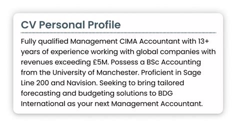 14 Cv Personal Profile Examples And How To Write