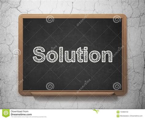 Business Concept Solution On Chalkboard Background Stock Illustration