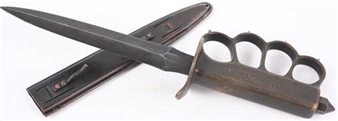 At Auction Wwi Us M1918 Trench Knife Lfandc W Scabbard Ww1