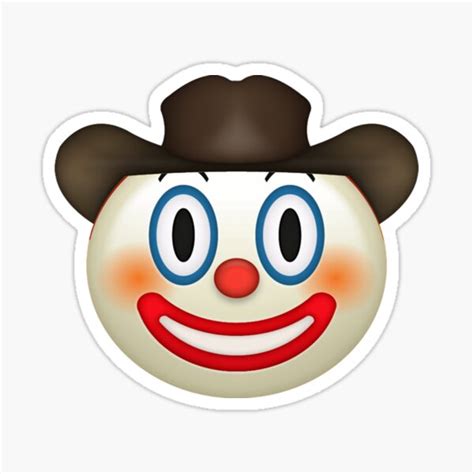Yeehonk Cowboy Clown Emoji Sticker By Easykay Redbubble