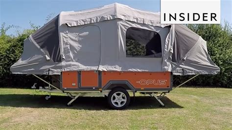 Inflatable Tent Transforms Trailer Into A Portable Camper Youtube