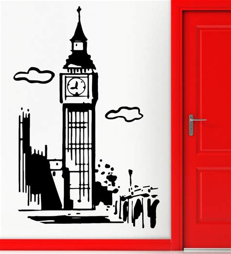 Wall Stickers Vinyl Decal Big Ben London England Cool Travel Decor In