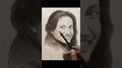 Shorts Angelina Jolie Pencil Portrait YouTube