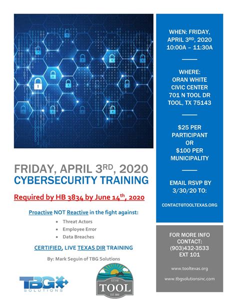 Cancelled Cyber Security Training City Of Tool