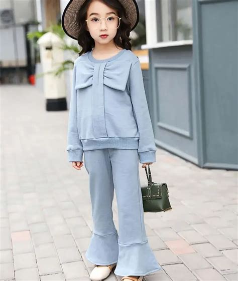 Girls 100 140cm 2018 Spring Children New Arrival Pure Color Bowknot