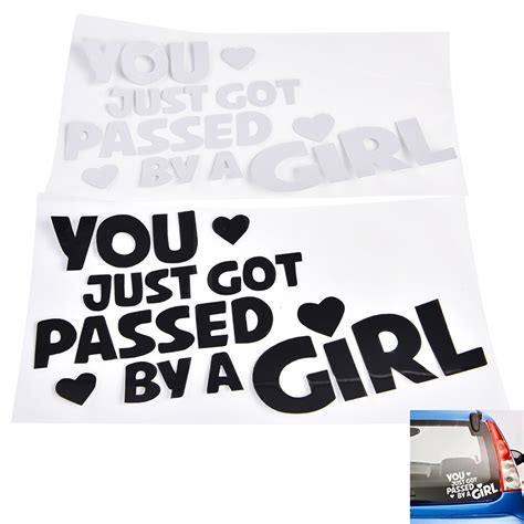 Motorcycles Sticker Decal 1 Pc You Just Got Passed By A Girl Funny Car