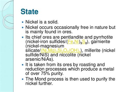 Nickel A Corrosion Resistant Element