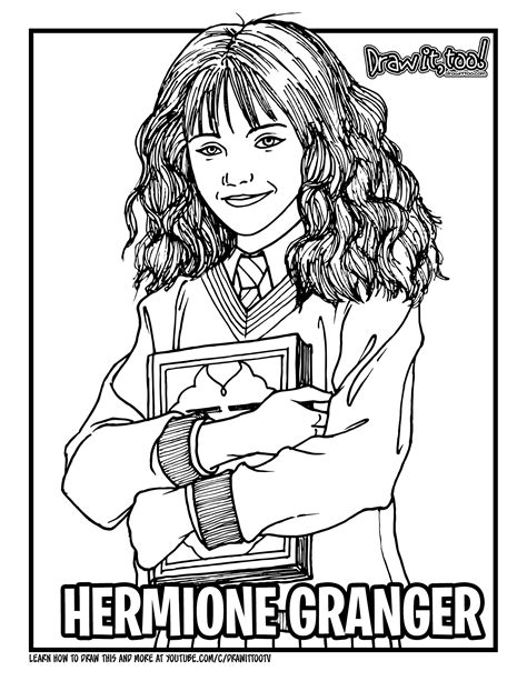 47 Hermione Coloring Pages Harry Potter Sketch Coloring Page