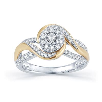 12fifteen diamonds is our sister company and a member of the forever companies family. 3/4 CT. T.W. Diamond 14K Two-Tone Gold Engagement Ring - JCPenney