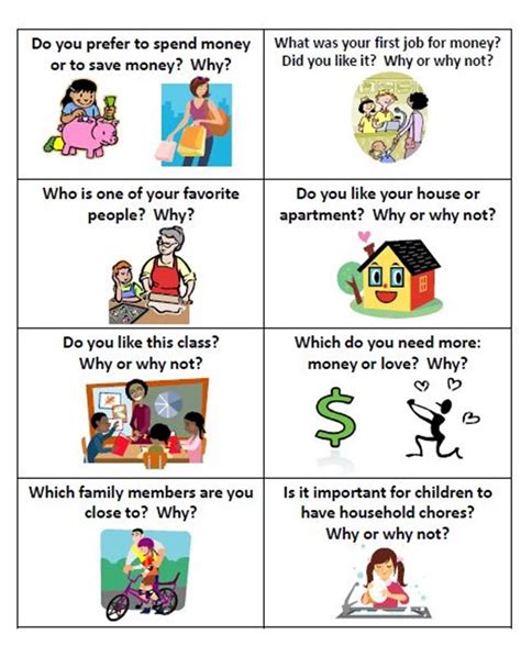 Esl Newcomer Activities Why Or Why Not Conversation Cards Newcomer