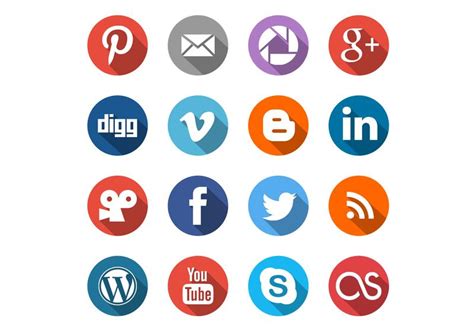 Social Media Icons PNG Round Social Media Ico Kb Free PNG HDPng