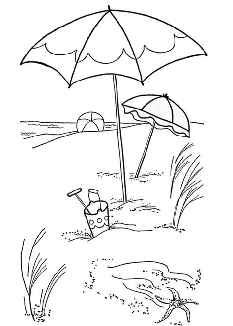 Beach Scene Coloring Pages Coloring Pages