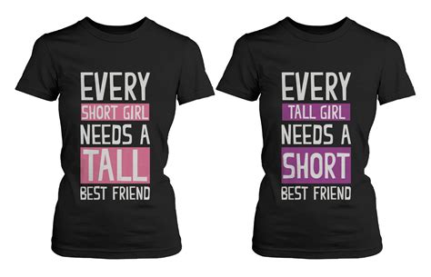 Best Friend Shirts Short And Tall Best Friends Bff Matching T Shirts