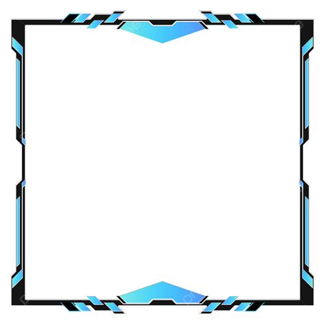 Modern Square Border Twitch Streaming Overlay With Blue Color Square